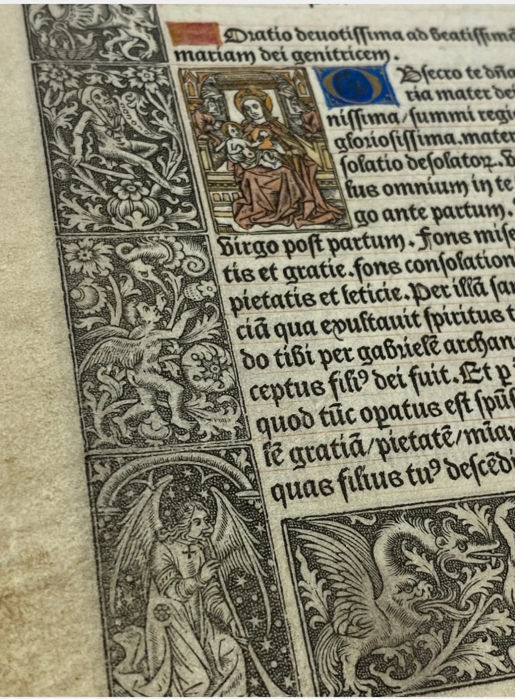 Feuillet de livre d'Heures