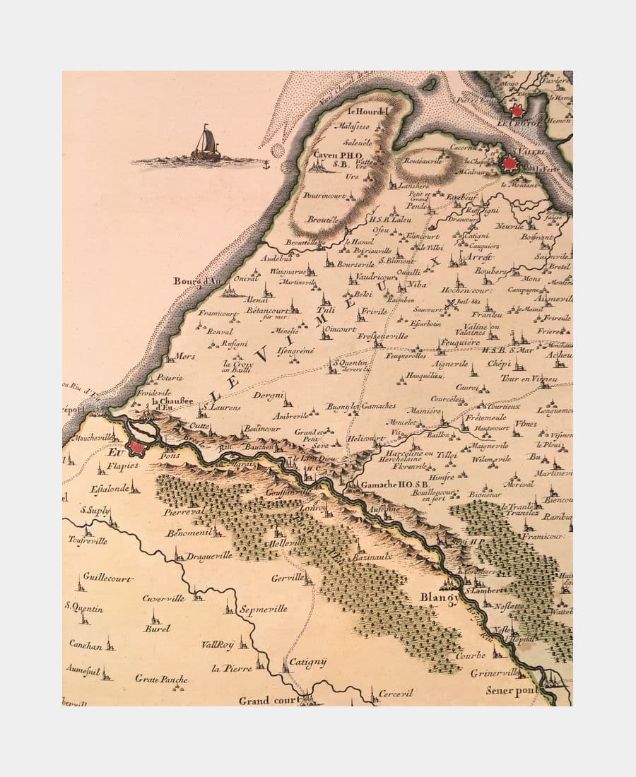 Les embouchures de la Somme et de Bresle Riv. ou est St. Valeri, Eu et Dieppe