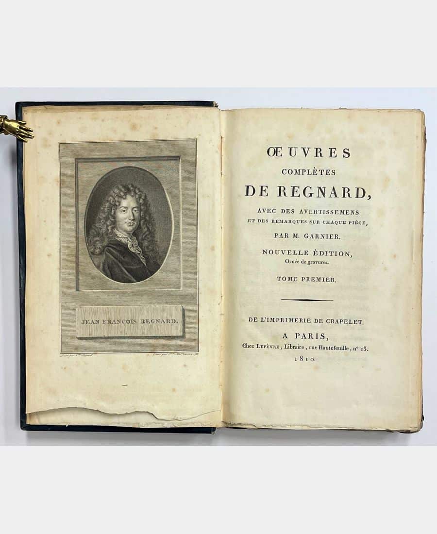 Oeuvres complètes de Regnard, avec des avertissemens et des remarques sur chaque pièce, par M. Garnier.