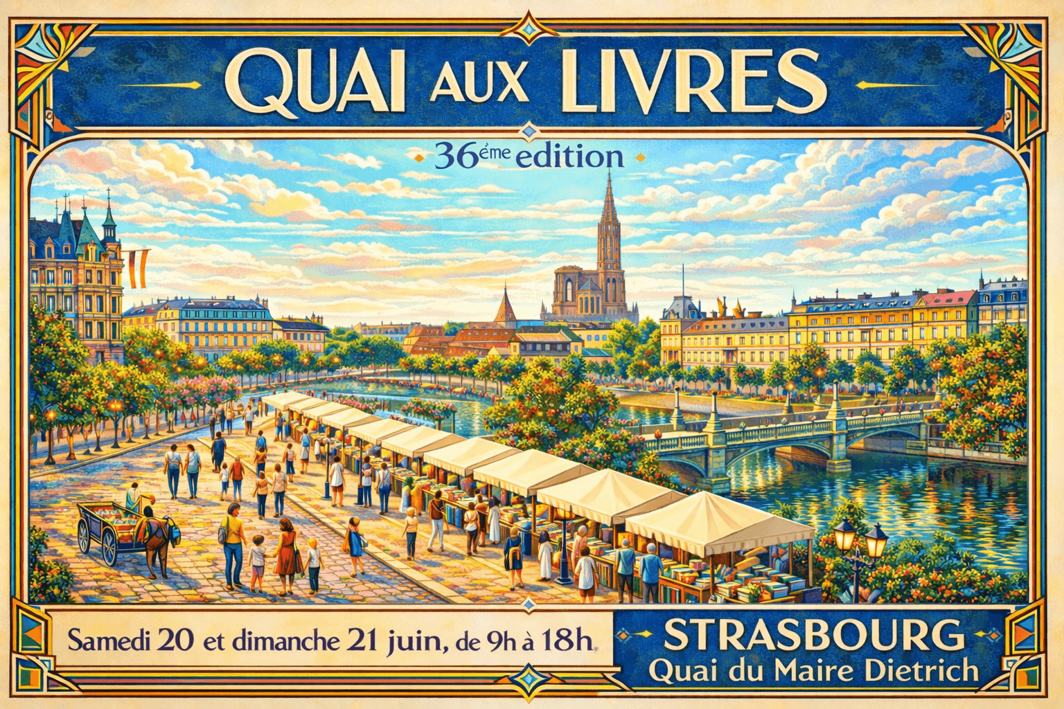 36ème Salon du Quai aux Livres - Strasbourg - 20 et 21 juin 2026 - Quai Dietrich
