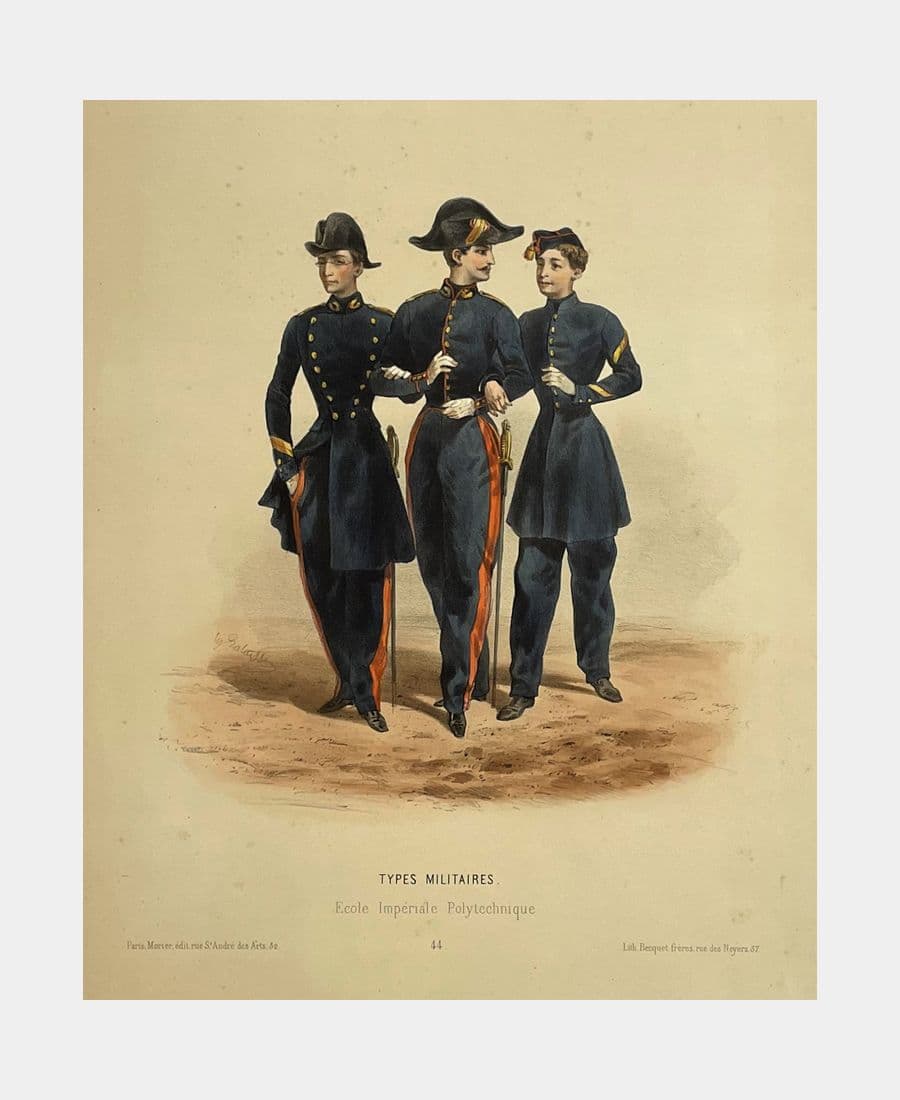 Types militaires. Ecole Impériale Polytechnique.
