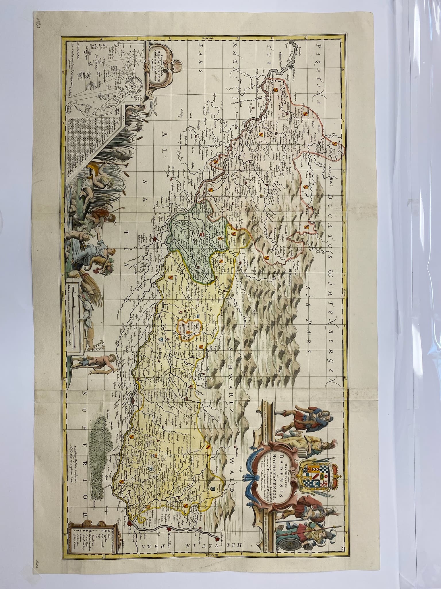 Cours du Rhin et affluents, Alsace et Pays de Bade. Vera totius Marchonatus Badensis et Hochbergensis