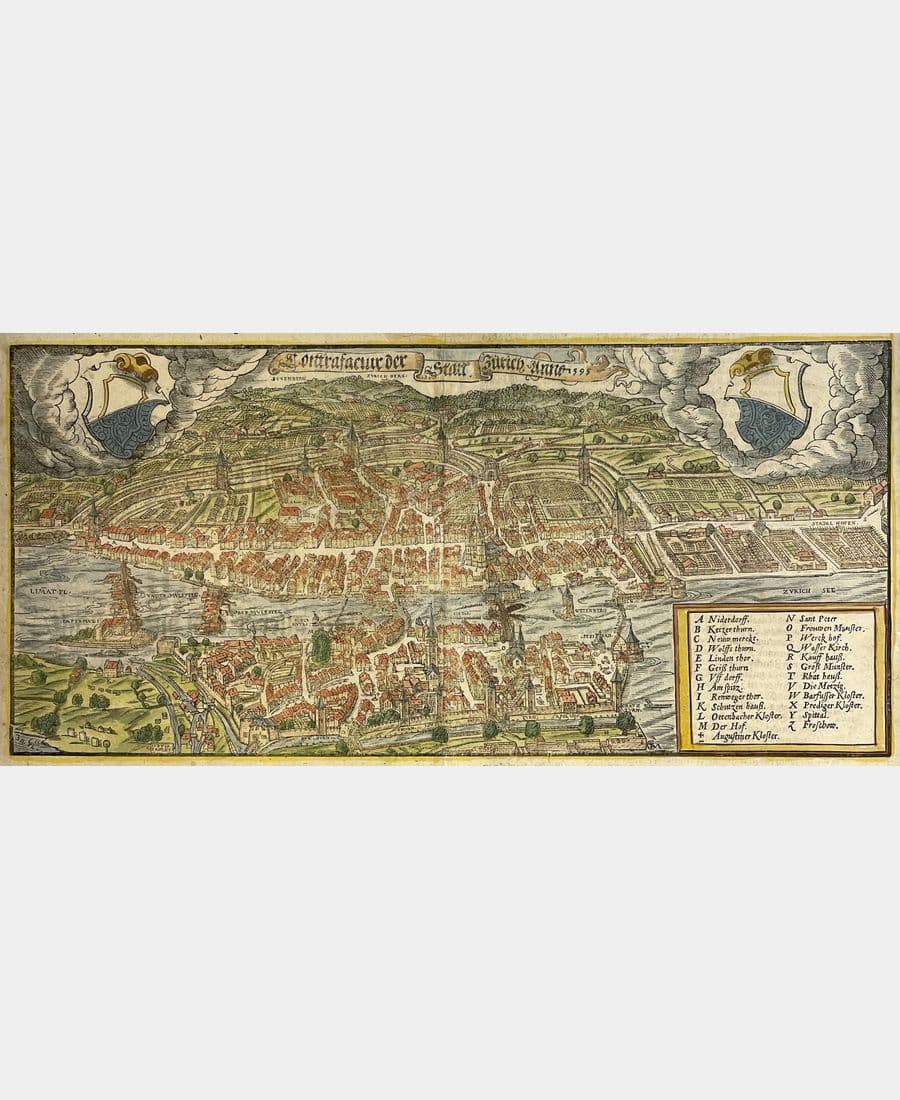 Contrafactur der Statt Zürich Anno 1595