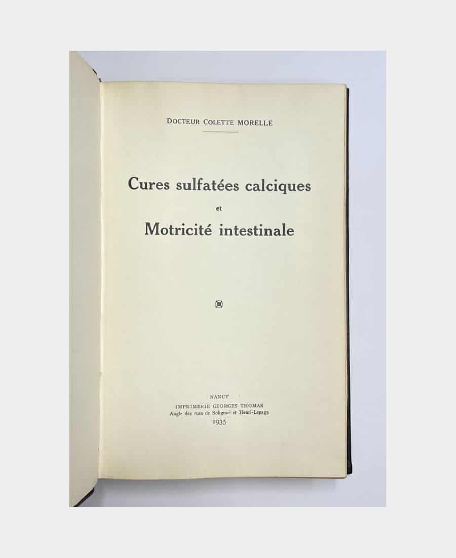 Cures sulfatées calciques et Motricité intestinale