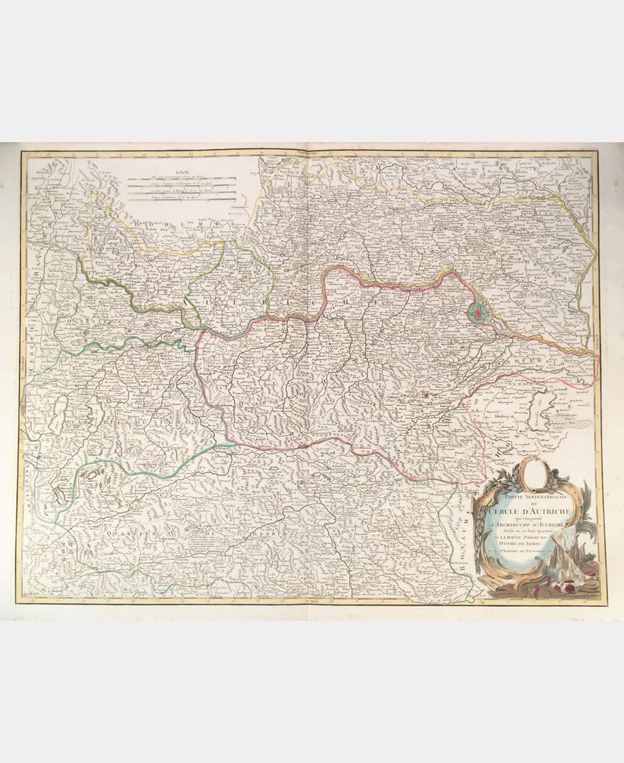 Partie Septentrionale du cercle d'Autriche qui comprend l'Archiduché d'Autriche divisé en ses huit Quartiers et la haute partie du Duché de Stirie
