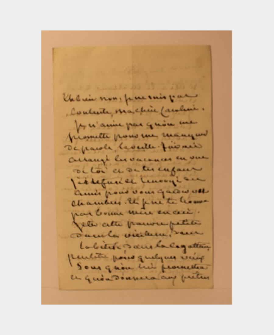 Lettre originale de George Sand à Caroline Luguet