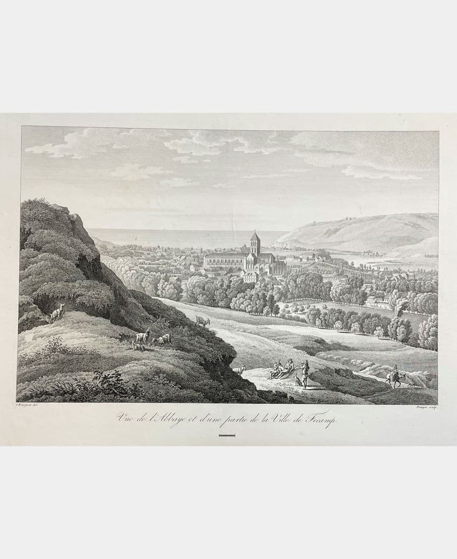 Vue de l'Abbaye et d'une partie de la Ville de Fécamp