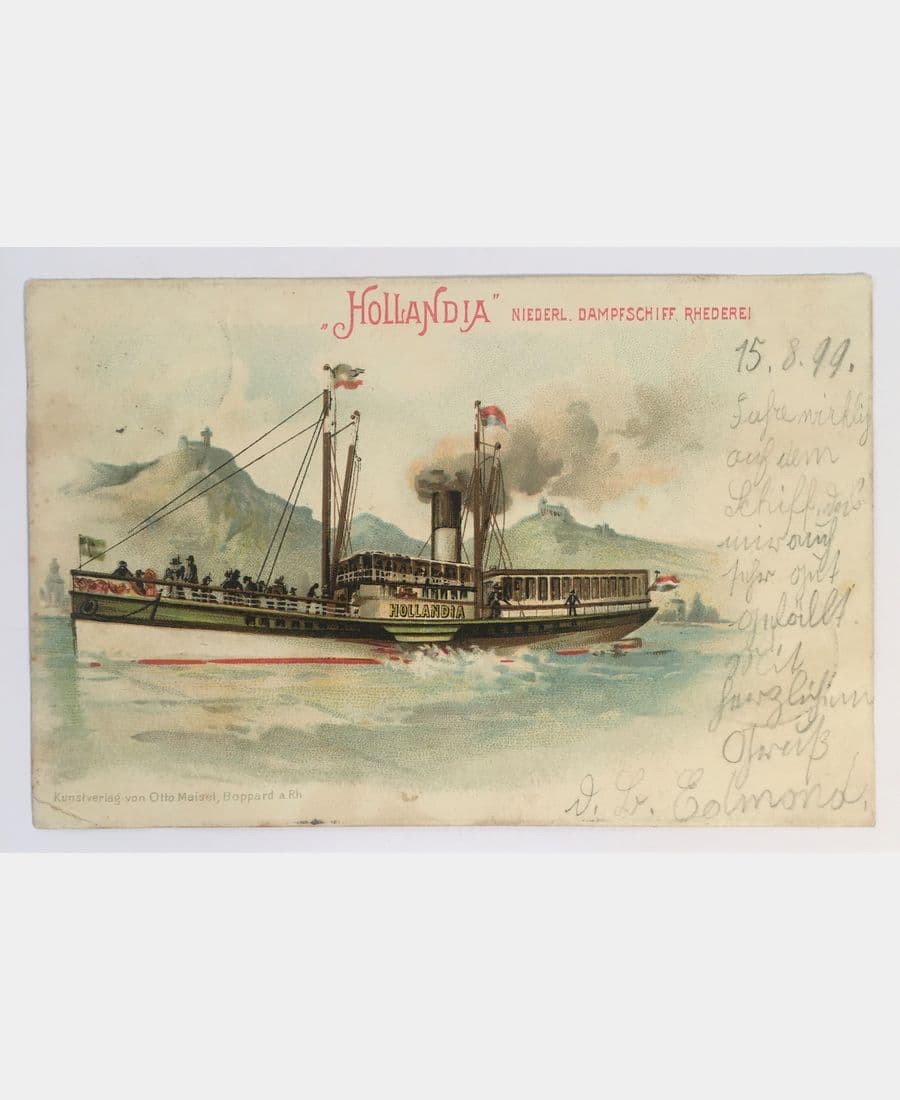 "Hollandia" Niederl. Dampfschiff Rhederei.