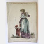 La jolie Maman au Jardin du Roi, en petite robe du matin, avec son petit enfant vêtu à l'Amériquaine.