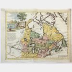 Carta geografica del Canada nell'America Settentrionale