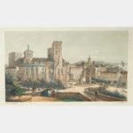 Notre-Dame-des-Doms, vue prise de la promenade du rocher (Avignon)