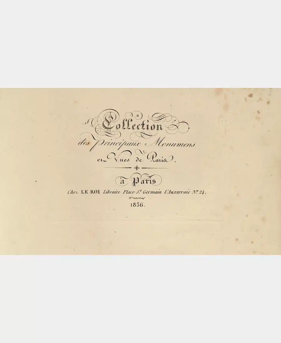 Collection des principaux Monumens et Vues de Paris – Image 2