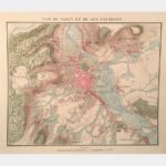 Map of Nancy and its surroundings. Manuscript map.