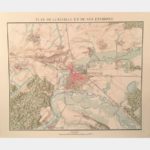 Plan de Lunéville et de ses environs. Plan manuscrit.