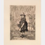 Petite fille aux bouquets de fleurs