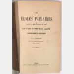 Primary schools before the Revolution of 1789 in the Vosges region now forming the Remiremont arrondissement