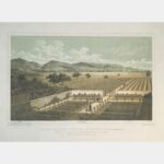 View of the Vosges mountain range in the Palatinate (Rhineland Bavaria) from Ludwigshöhe Castle to Neustadt, taken from the windows of Rhodt Castle.