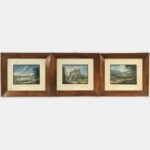 Trois vues de Niederbronn et sa région. Vue des Bains de Niederbronn. L’étang à Niederbronn. Ruine de la Wasenbourg.