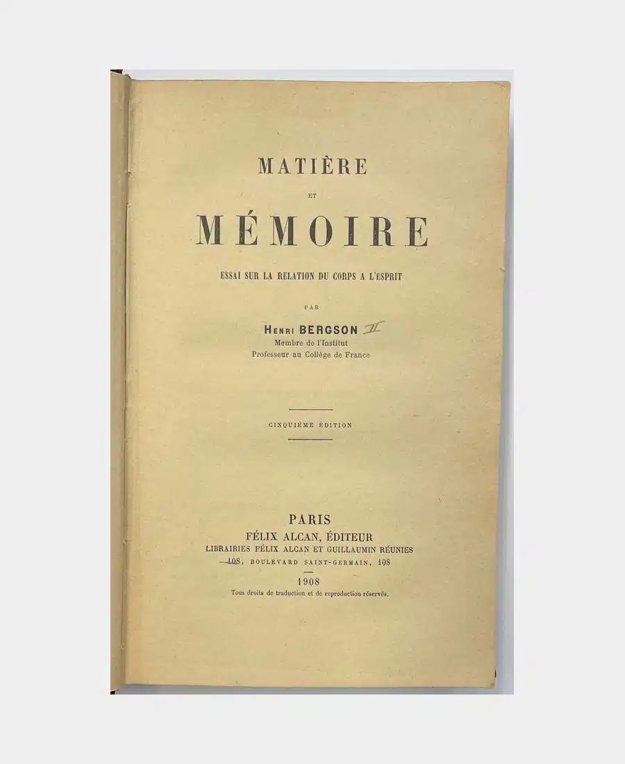 Essai sur les données immédiates de la conscience (suivi de) Matière et mémoire (suivi de) L'Evolution créatrice – Image 3