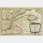 Carte du cours du fleuve Saint Laurent Depuis son Embouchure jusqu'au dessus de Quebec.