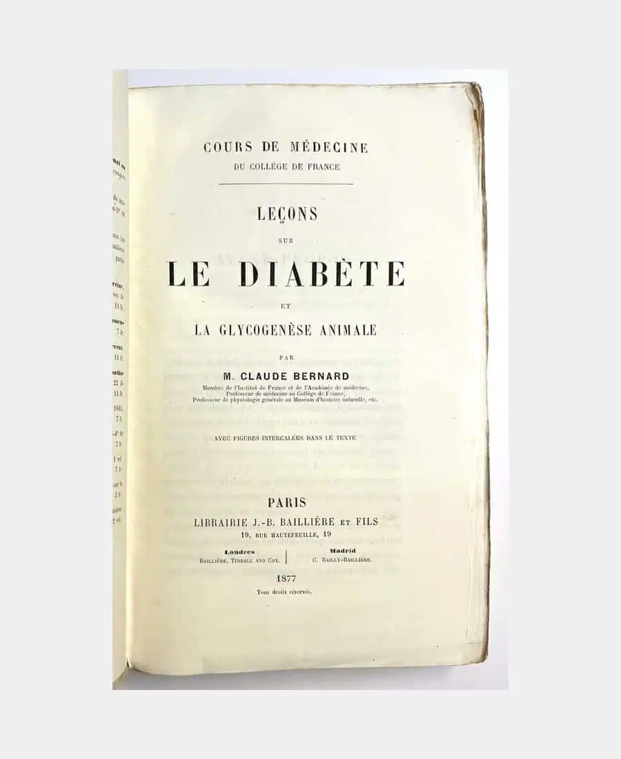Leçons sur le diabète et la glycogénèse animale – Image 1