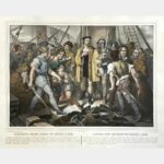 Christopher Columbus quells a revolt on board