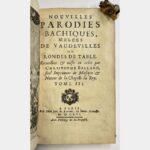 Nouvelles Parodies Bachiques, me'le'es de Vaudevilles ou Rondes de Table.