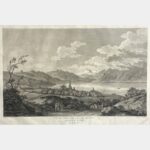 Vue du fond du lac de Genève prise au dessus de Cueilly