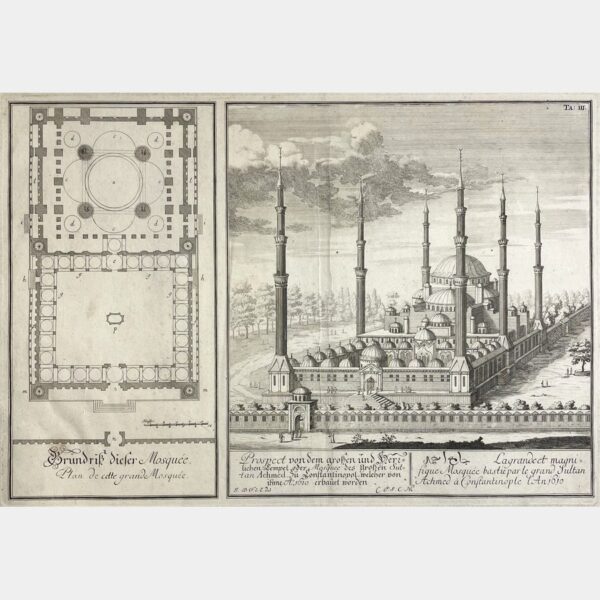 La grande et magnifique Mosquée bastie par le grand Sultan Achmed à Constantinople l'An 1610