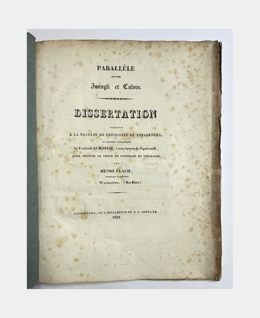 1003 Parallèle entre Zwingli et Calvin. – Image 1