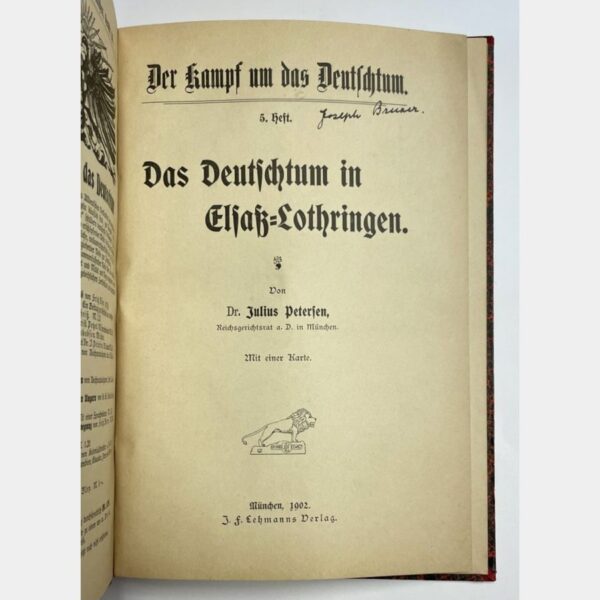 Das Deutschtum in Elsaß-Lothringen.