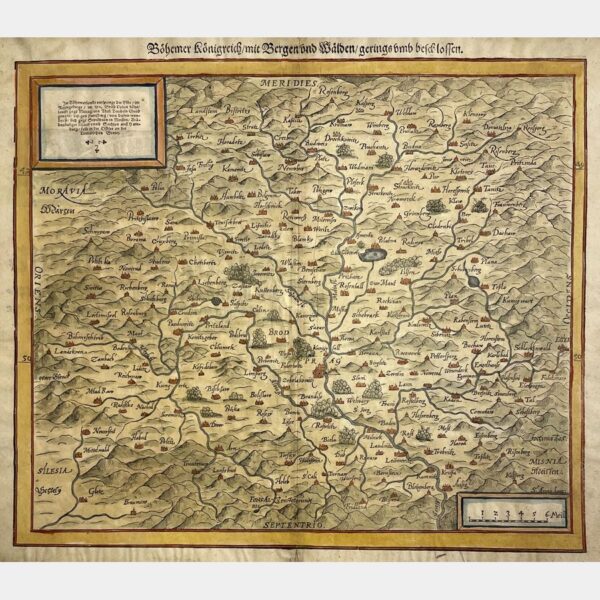 Böhemer Königreich mit Bergen und Wälden gerings umb beschlossen