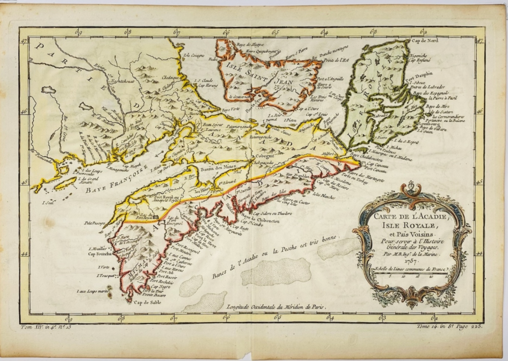 Carte de l'Acadie, Isle Royale et Païs Voisins par Bellin - Photo principale
