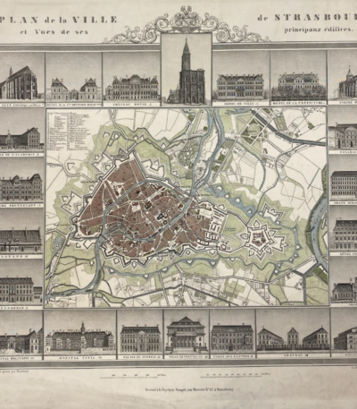 Plan de la Ville de Strasbourg et Vues de ses principaux édifices. par Massinger - Photo principale