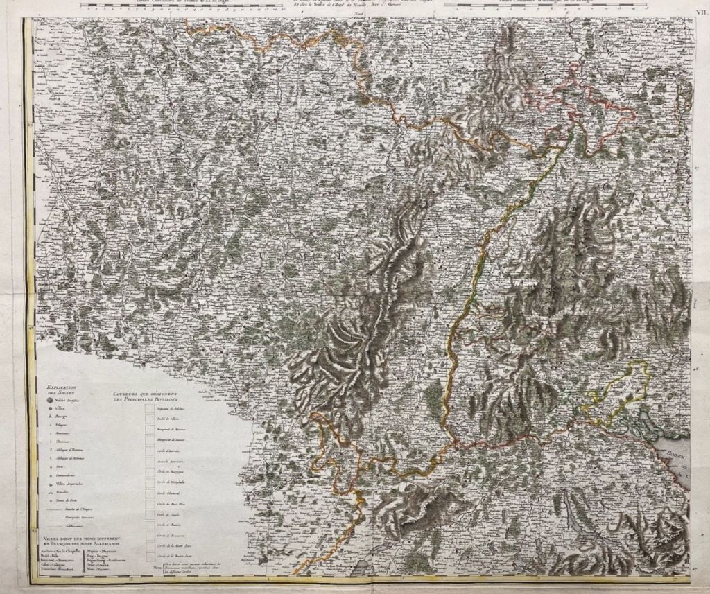 Carte de la région Rhénane, côté français et allemand par Chauchard - Photo principale