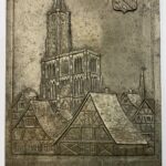 Plaque en fonte - vue de la Cathédrale de Strasbourg - Photo principale