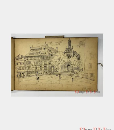 Carnet de dessins et croquis d'architecture. par Emile Wolf - Photo principale