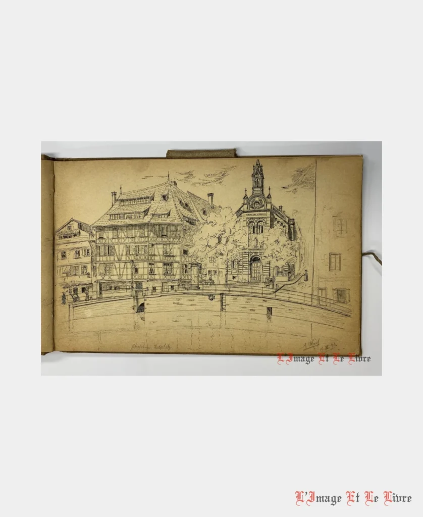 Carnet de dessins et croquis d'architecture. par Emile Wolf - Photo principale
