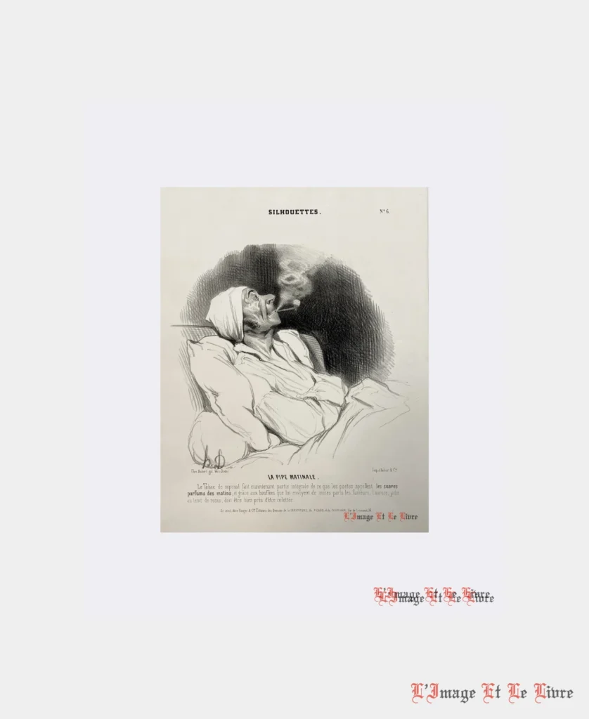 SILHOUETTES - La pipe matinale par Honoré Daumier - Photo principale